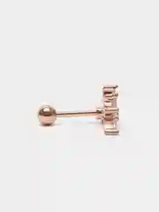 Алый микросерьга-пирсинг "Pink Gold" со стержнем из нержавеющей стали