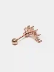 Алый микросерьга-пирсинг "Pink Gold" со стержнем из нержавеющей стали