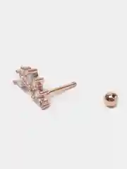 Алый микросерьга-пирсинг "Pink Gold" со стержнем из нержавеющей стали