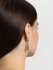Серьги ажурные, серебрение с оксидированием