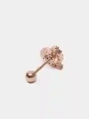 Бронзовый микросерьга-пирсинг "Pink Gold" со стержнем из нержавеющей стали