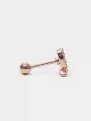 Бронзовый микросерьга-пирсинг "Pink Gold" со стержнем из нержавеющей стали