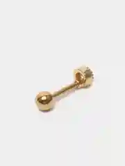 Багровый микросерьга-пирсинг "Gold" со стержнем из нержавеющей стали