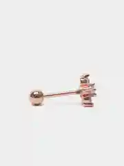 Бежевый микросерьга-пирсинг "Pink Gold" со стержнем из нержавеющей стали