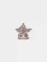 Бежевый микросерьга-пирсинг "Pink Gold" со стержнем из нержавеющей стали