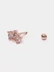 Кораллово-розовый микросерьга-пирсинг "Pink Gold" со стержнем из нержавеющей стали