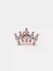 Кораллово-розовый микросерьга-пирсинг "Pink Gold" со стержнем из нержавеющей стали