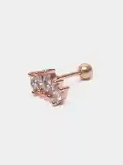 Кораллово-розовый микросерьга-пирсинг "Pink Gold" со стержнем из нержавеющей стали