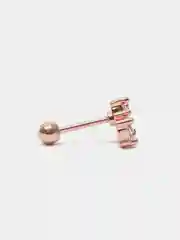 Кораллово-розовый микросерьга-пирсинг "Pink Gold" со стержнем из нержавеющей стали