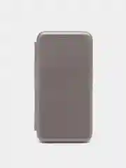Серебряный чехол-книжка для iPhone X / iPhone XS