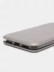 Серебряный чехол-книжка для iPhone X / iPhone XS