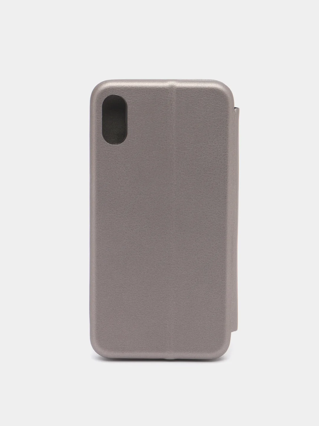 Серебряный чехол-книжка для iPhone X / iPhone XS