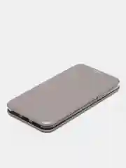 Серебряный чехол-книжка для iPhone X / iPhone XS