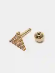 Конфетный микросерьга-пирсинг "Gold" со стержнем из нержавеющей стали