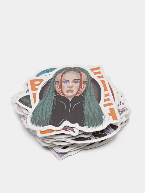Стикеры Billie Eilish, набор 50 штук