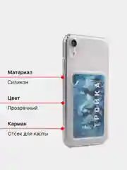 Чехол с карманом для карт iPhone 12 Pro, 11, XR, 7+