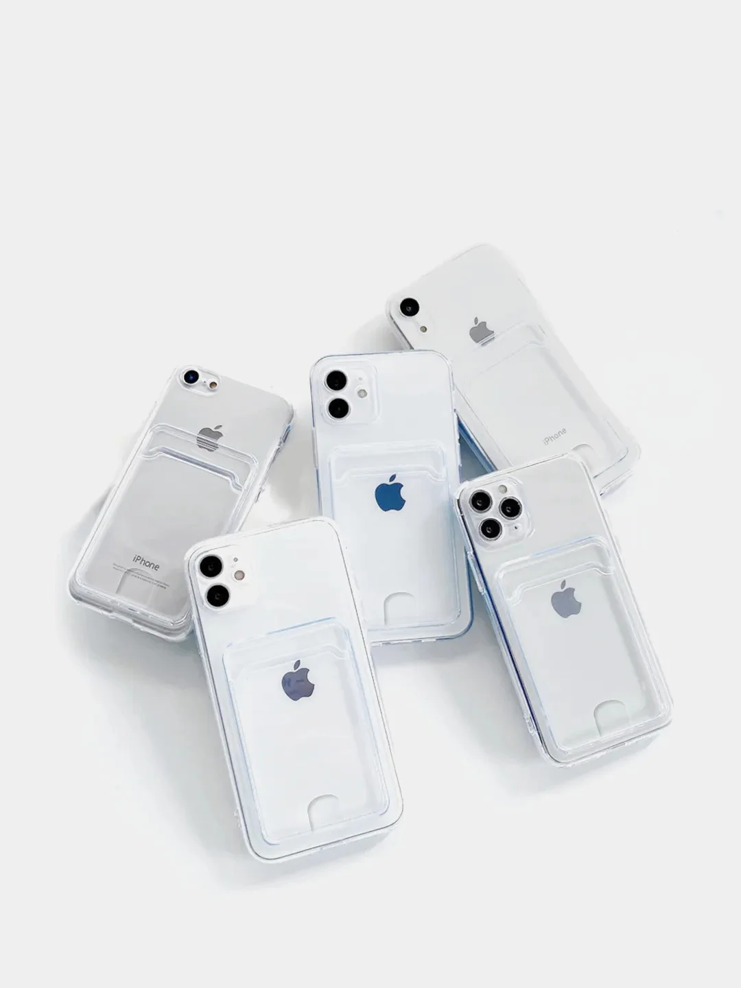 Чехол с карманом для карт iPhone 12 Pro, 11, XR, 7+