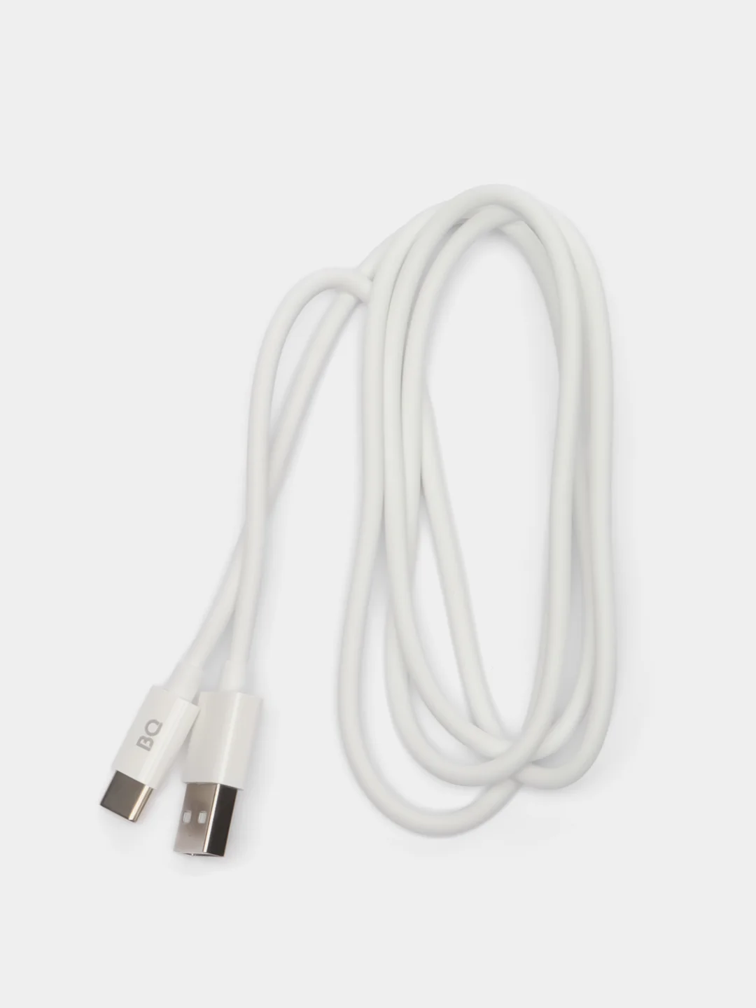 Белый кабель для зарядки и синхронизации BQ CС02/CC03, USB - Type-C, 1.2 м, 2.0 A