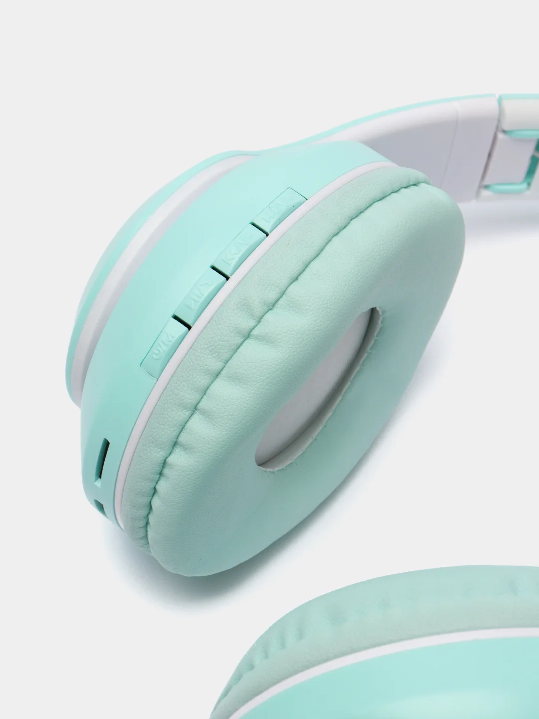 Бирюзовый беспроводные наушники Bluetooth, со светящимися ушками, детские