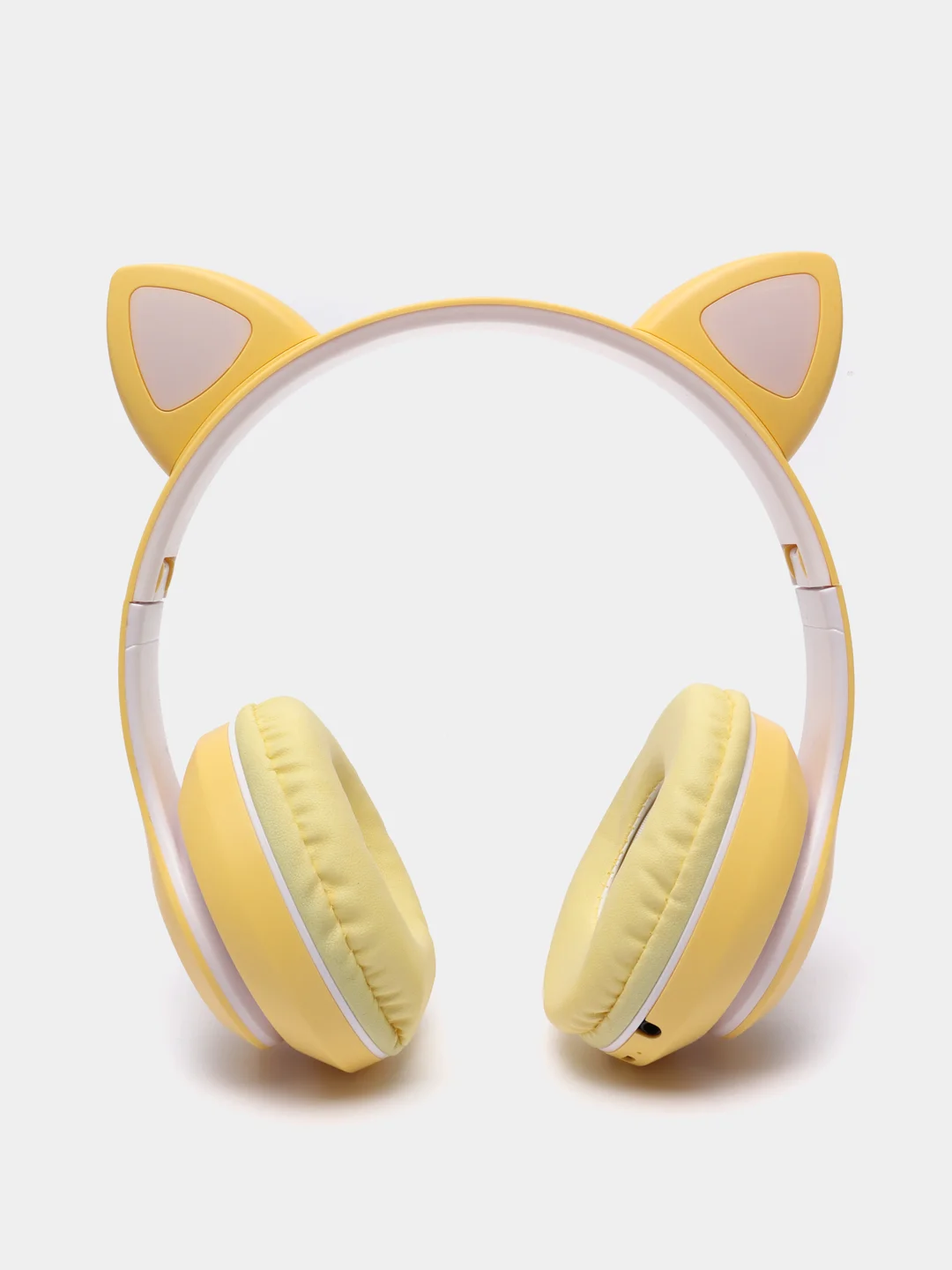 Желтый беспроводные наушники Bluetooth, со светящимися ушками, детские