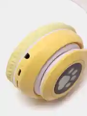 Желтый беспроводные наушники Bluetooth, со светящимися ушками, детские
