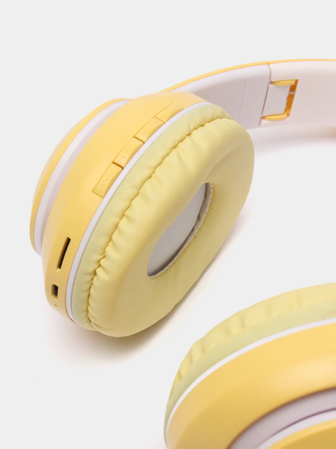 Желтый беспроводные наушники Bluetooth, со светящимися ушками, детские