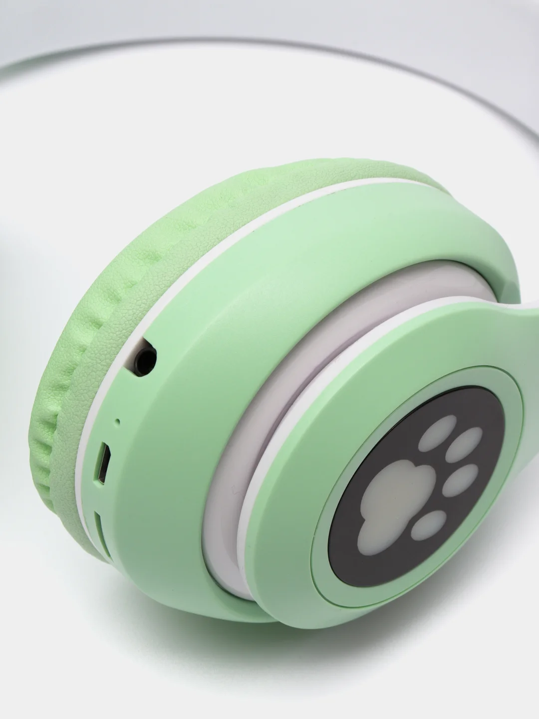 Салатовый беспроводные наушники Bluetooth, со светящимися ушками, детские