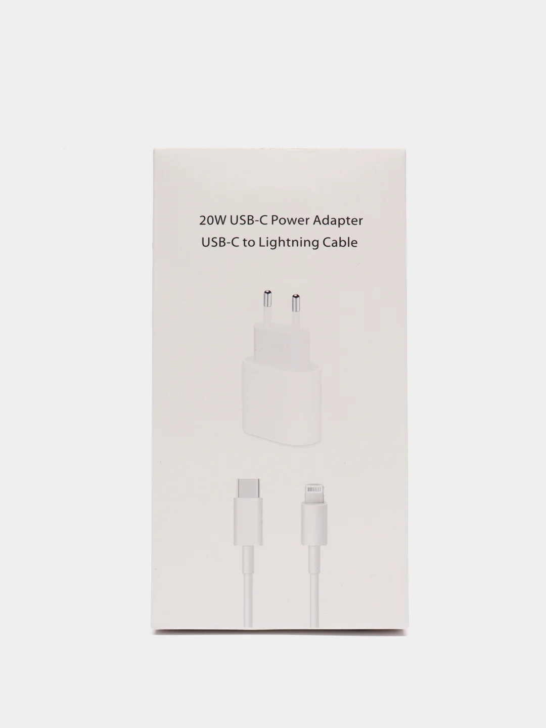 Белый блок питания для iPhone с Type-C, с быстрой зарядкой, 20W