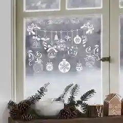 Наклейки для окон "Елочные игрушки", 50*70
