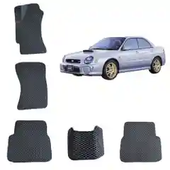 Черный автомобильные 3D-коврики EVA / ЕВА /ЭВА для Subaru Impreza 2 / Субару Импреза 2 поколения