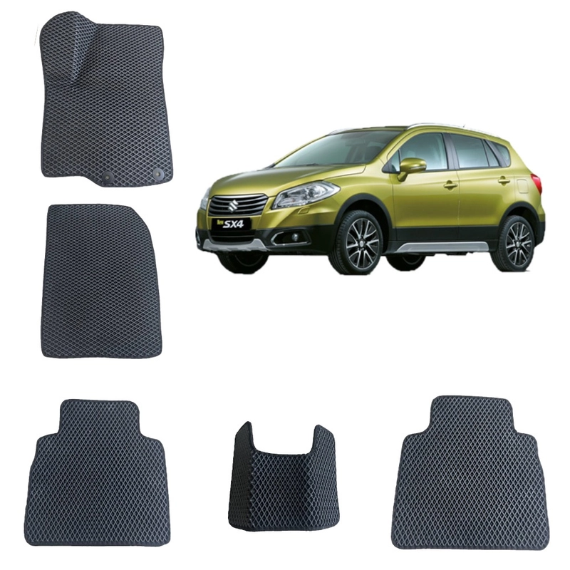 Автомобильные 3D-коврики EVA для Suzuki SX-4, 2 / Сузуки С Икс-4 2 поколение