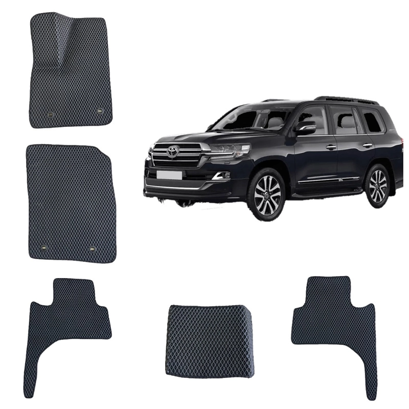 Автомобильные 3D-коврики EVA для Toyota Land Cruiser 300 / Тойота Ленд Крузер 300