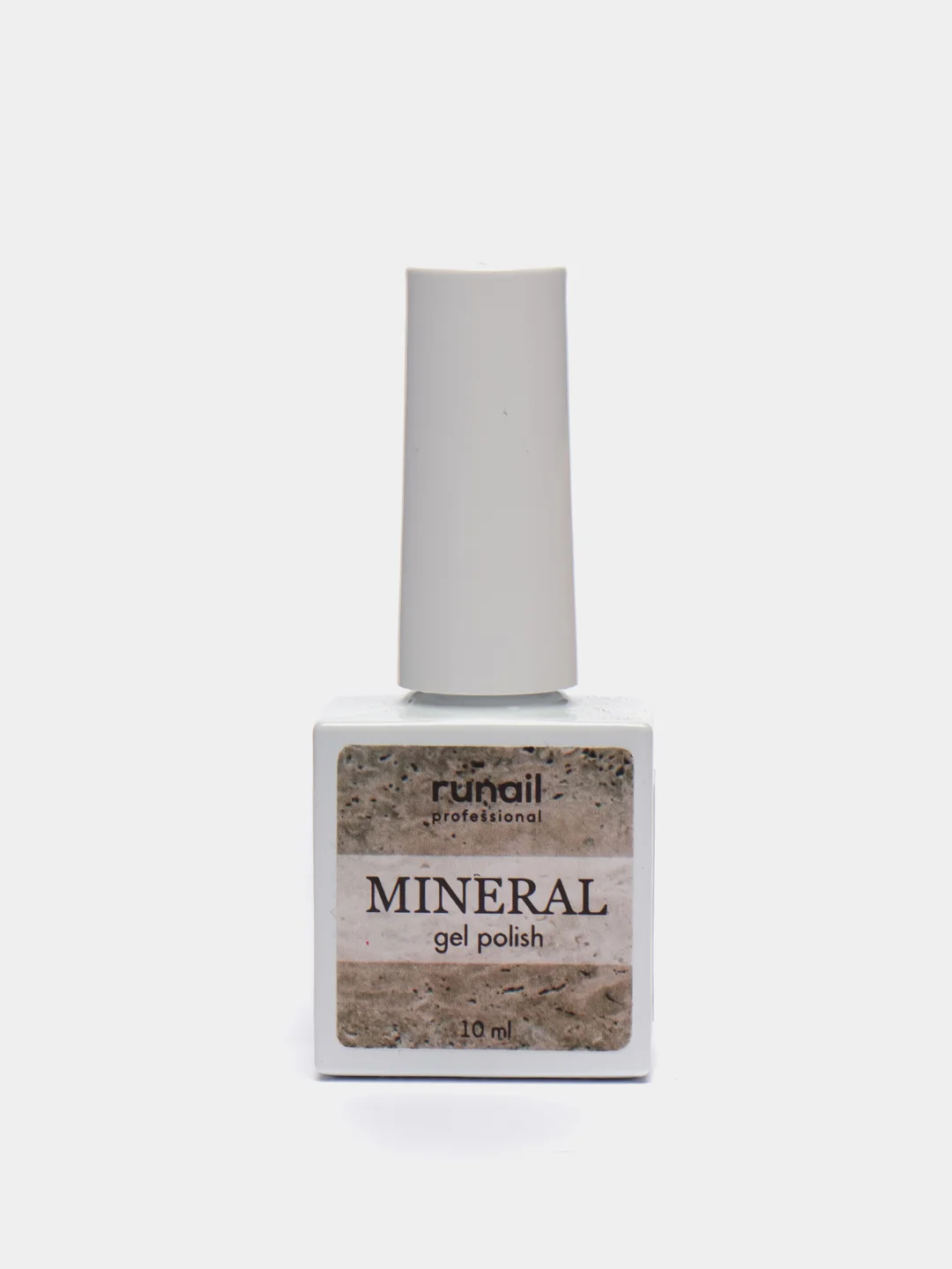 Бежевый гель лак Runail Professional "Mineral", с текстурой природного камня