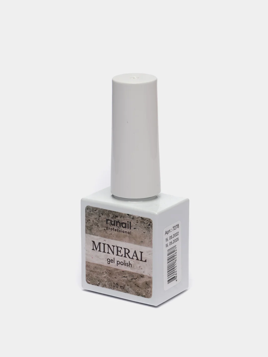 Бежевый гель лак Runail Professional "Mineral", с текстурой природного камня