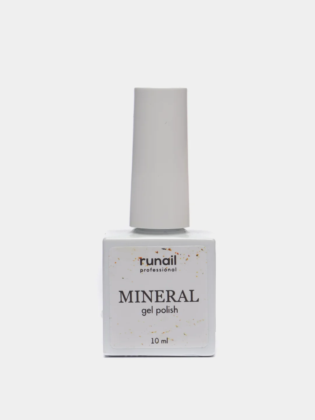 Белый гель лак Runail Professional "Mineral", с текстурой природного камня