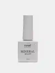 Белый гель лак Runail Professional "Mineral", с текстурой природного камня