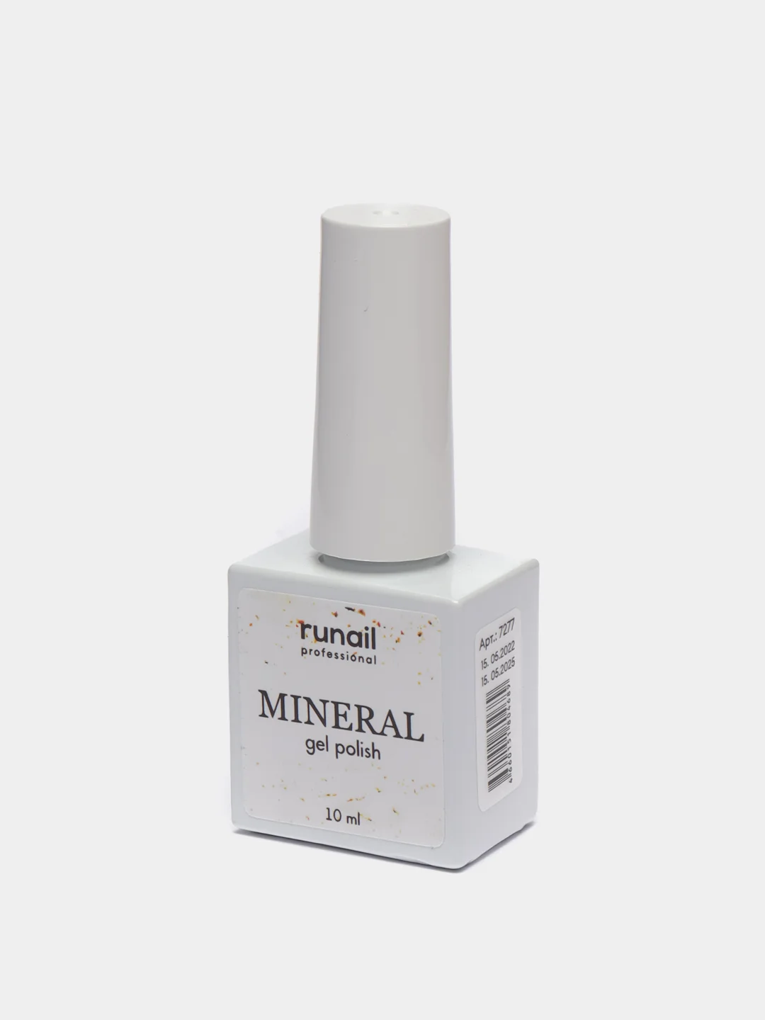 Белый гель лак Runail Professional "Mineral", с текстурой природного камня
