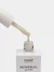 Белый гель лак Runail Professional "Mineral", с текстурой природного камня
