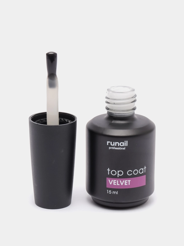Бархатный топ для гель-лака Runail Professional "Top Coat Velvet"