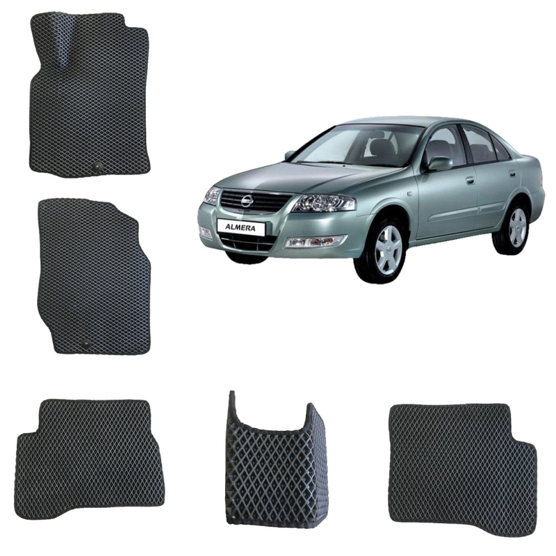 Автомобильные 3D-коврики EVA / ЕВА /ЭВА для Nissan Almera Classic / Ниссан Альмера Классик