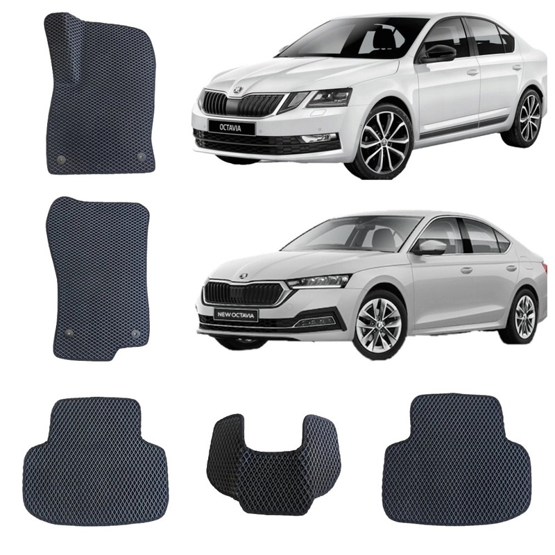 Автомобильные 3D-коврики EVA для Skoda Octavia A7, A8 / Шкода Октавиа А7, А8