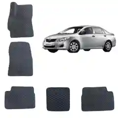 Черный автомобильные 3D-коврики EVA / ЕВА /ЭВА для Toyota Corolla 150 / Тойота Королла 150
