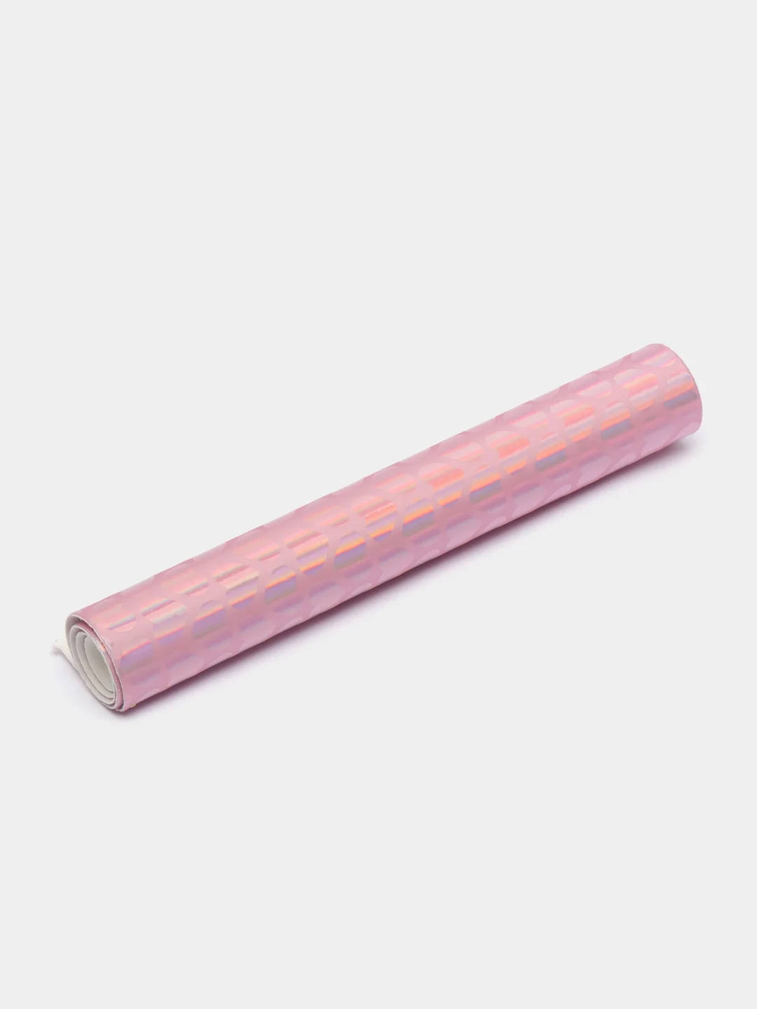 Розовый кожзам голография "Сердечки" 20*33 см