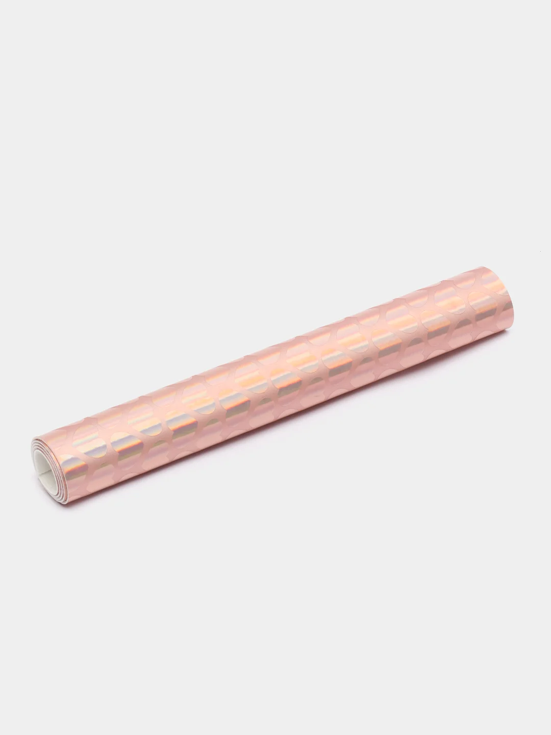 Коралловый меланж кожзам голография "Сердечки" 20*33 см