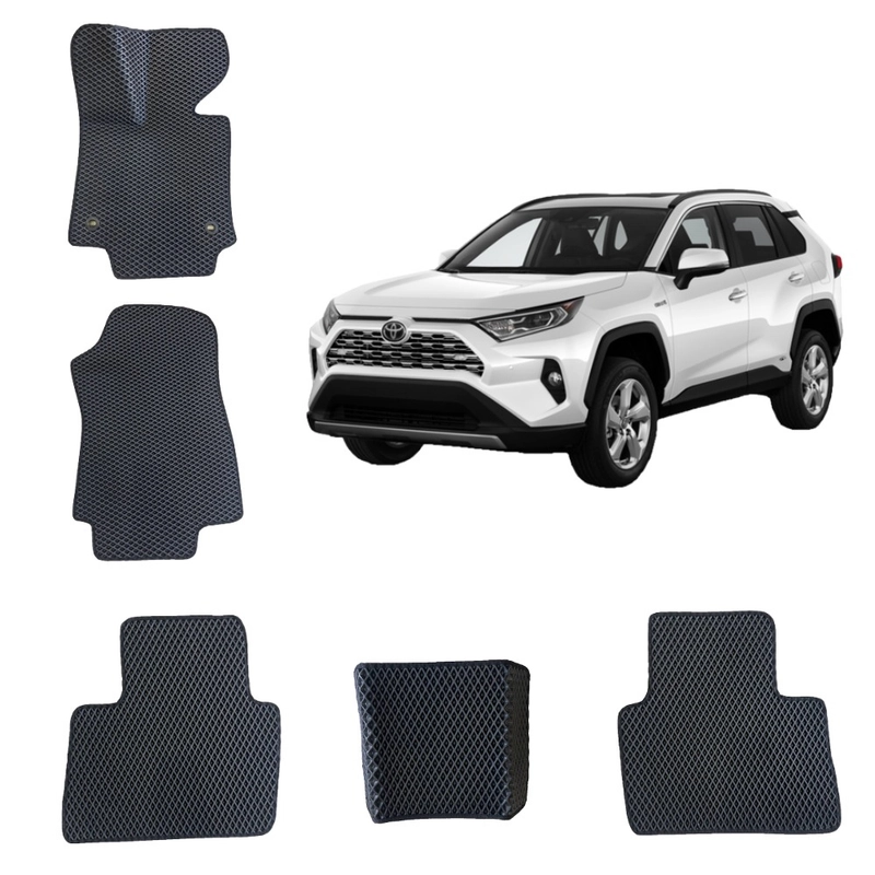 Автомобильные 3D коврики EVA для Toyota Rav 4, 5 поколение / Тойота Рав 4, 5 поколение