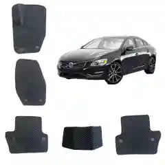 Черный автомобильные EVA коврики 3D для Volvo S 60, 2 поколение / Вольво С60 2 поколение