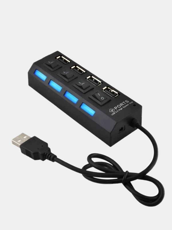 USB разветвитель 2.0 HUB HI-SPEED с 4-7 выходами (хаб) выключателями