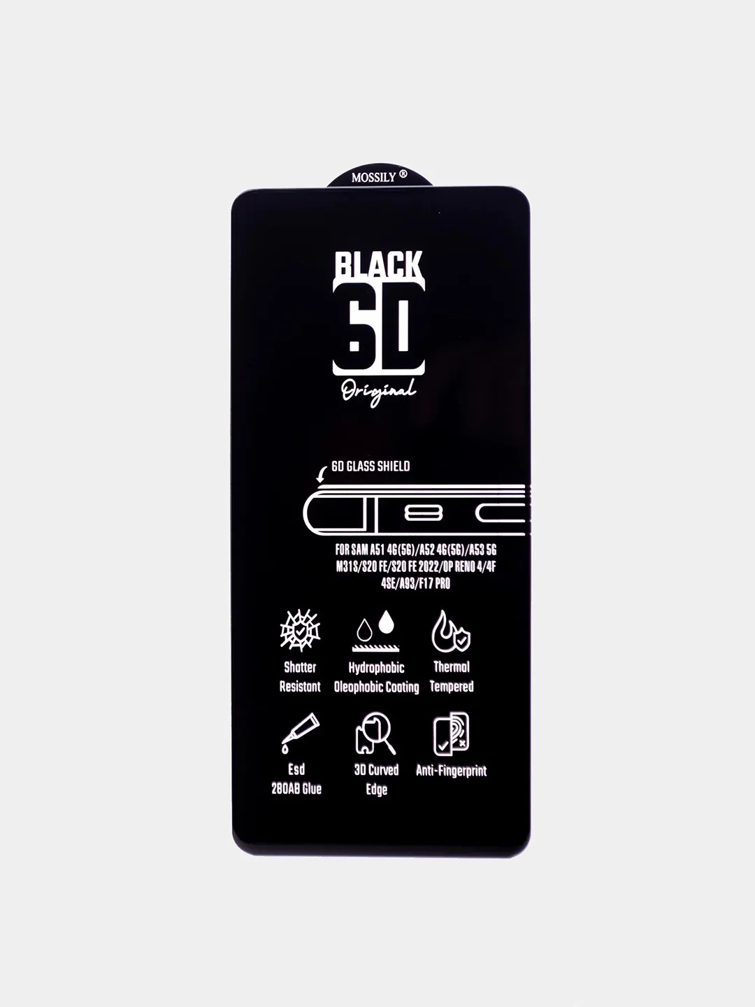Стекло Samsung A20/A21/A21S/A22/A22S/A30/A31/A32/A33/A41/A50/A51 Mossily 6D
