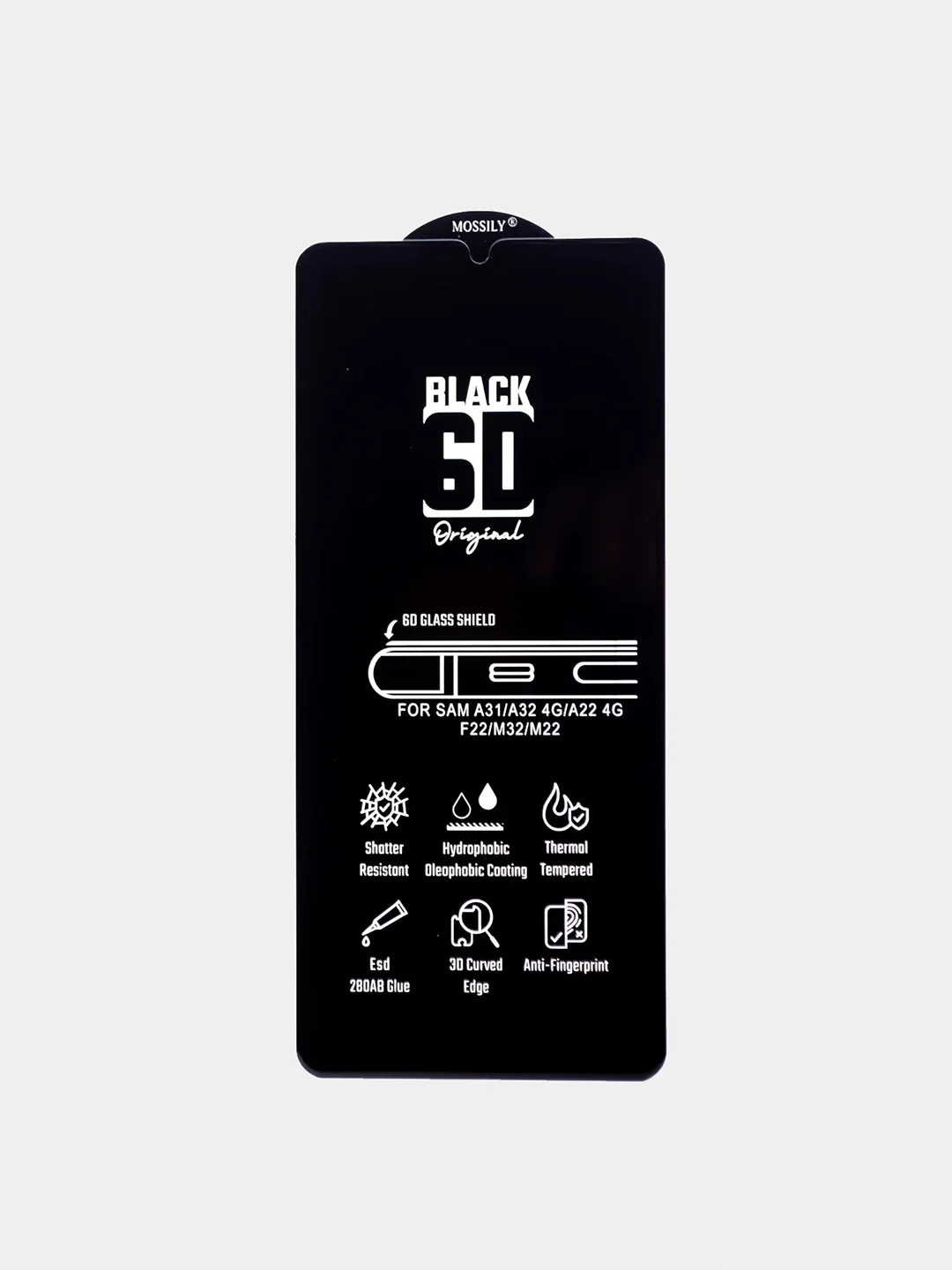 Стекло Samsung A20/A21/A21S/A22/A22S/A30/A31/A32/A33/A41/A50/A51 Mossily 6D