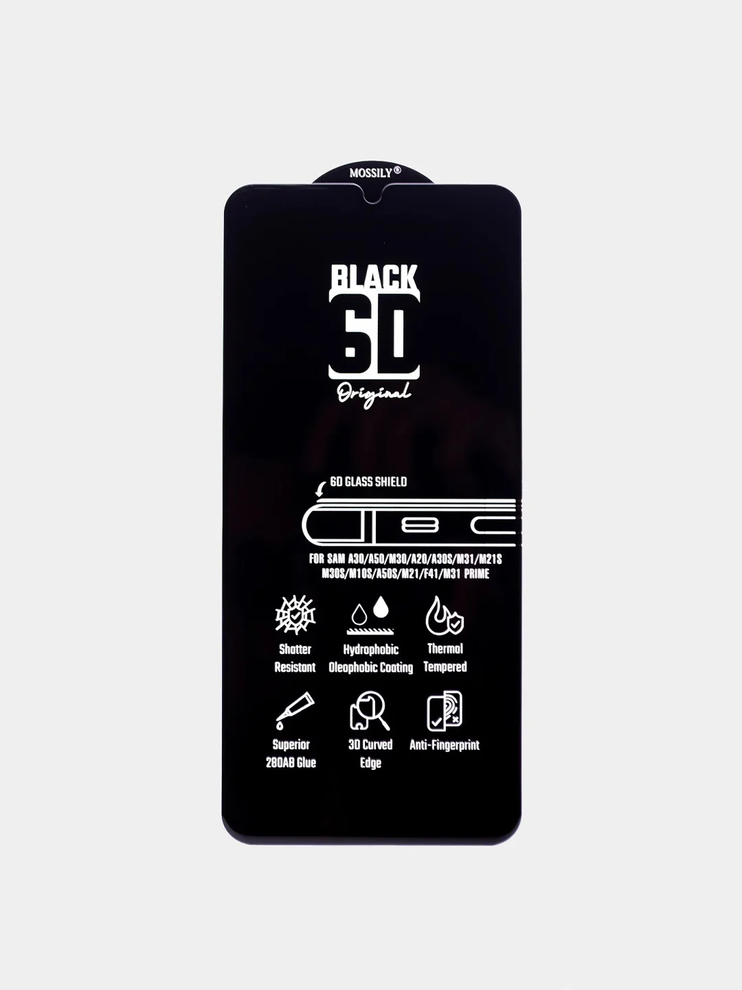 Стекло Samsung A20/A21/A21S/A22/A22S/A30/A31/A32/A33/A41/A50/A51 Mossily 6D